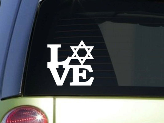 Star of David Love Vinyl Decal – 6 Inch