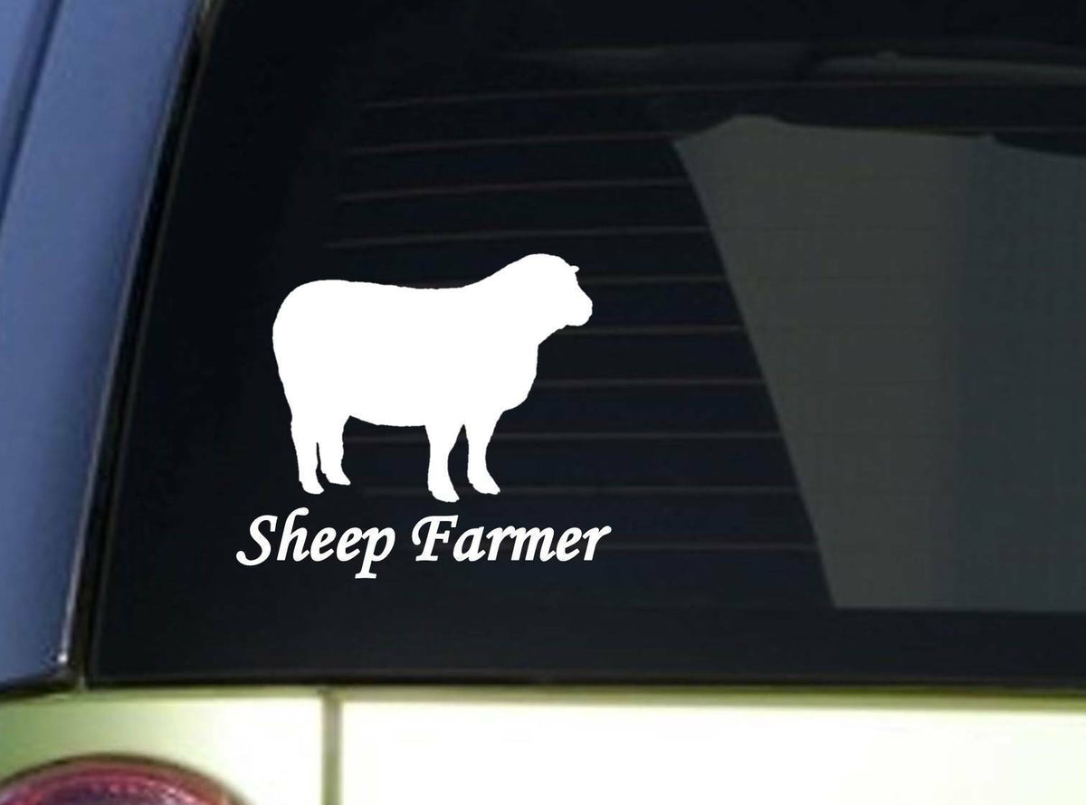 Sheep Farmer Sitcker Vinyl Decal – 6 Inch