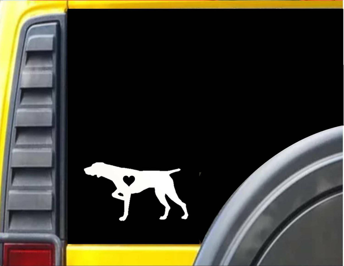 German Shorthaired Pointer Little Heartj609 Dog Vinyl Decal – 6 Inch