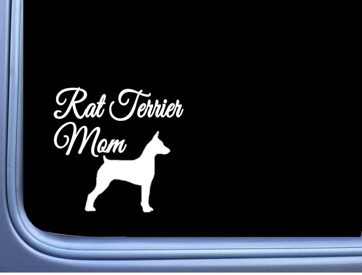 Rat Terrier Mom Wide Vinyl Decal – 6 Inch
