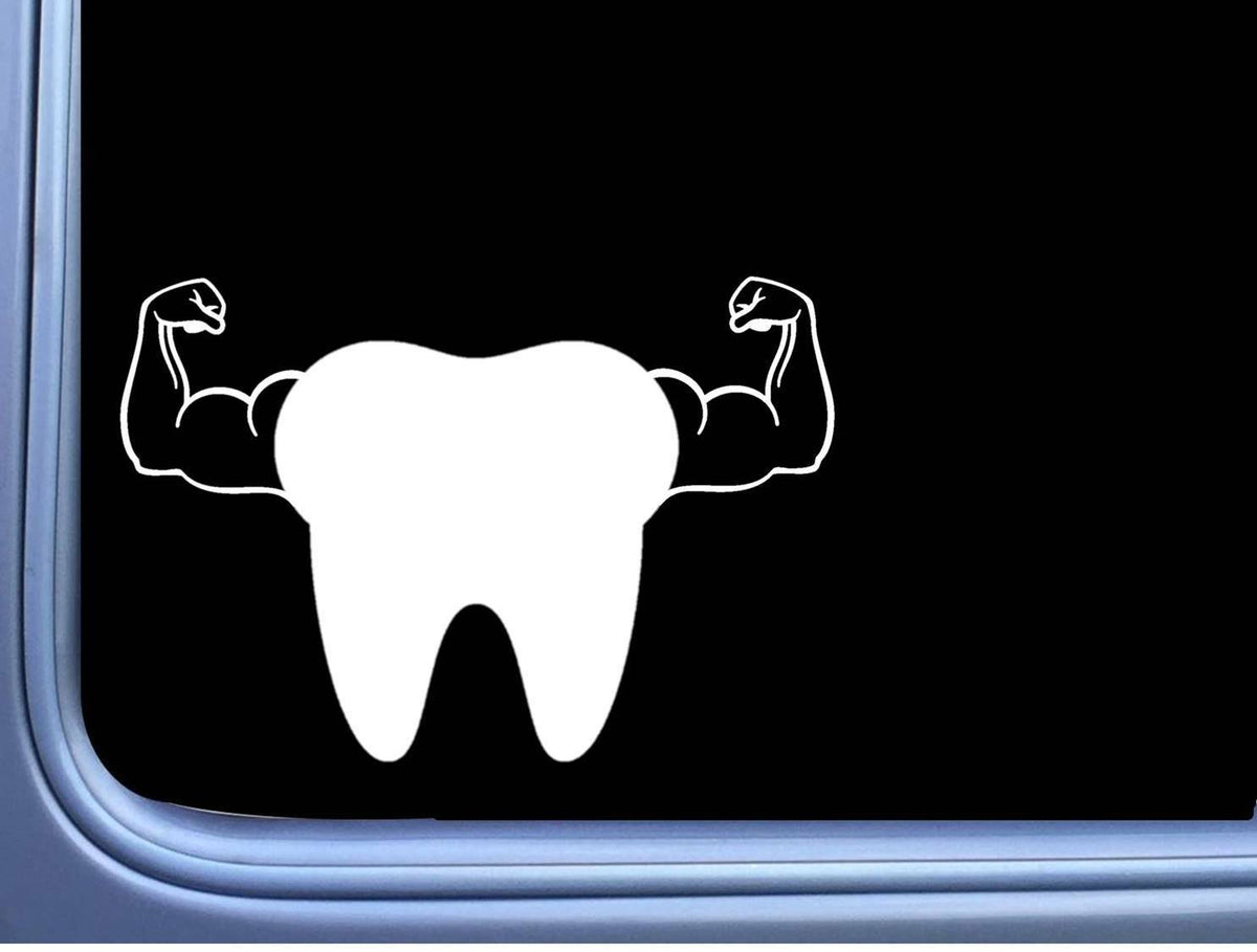 Tooth Arm Bicep Vinyl Decal – 6 Inch