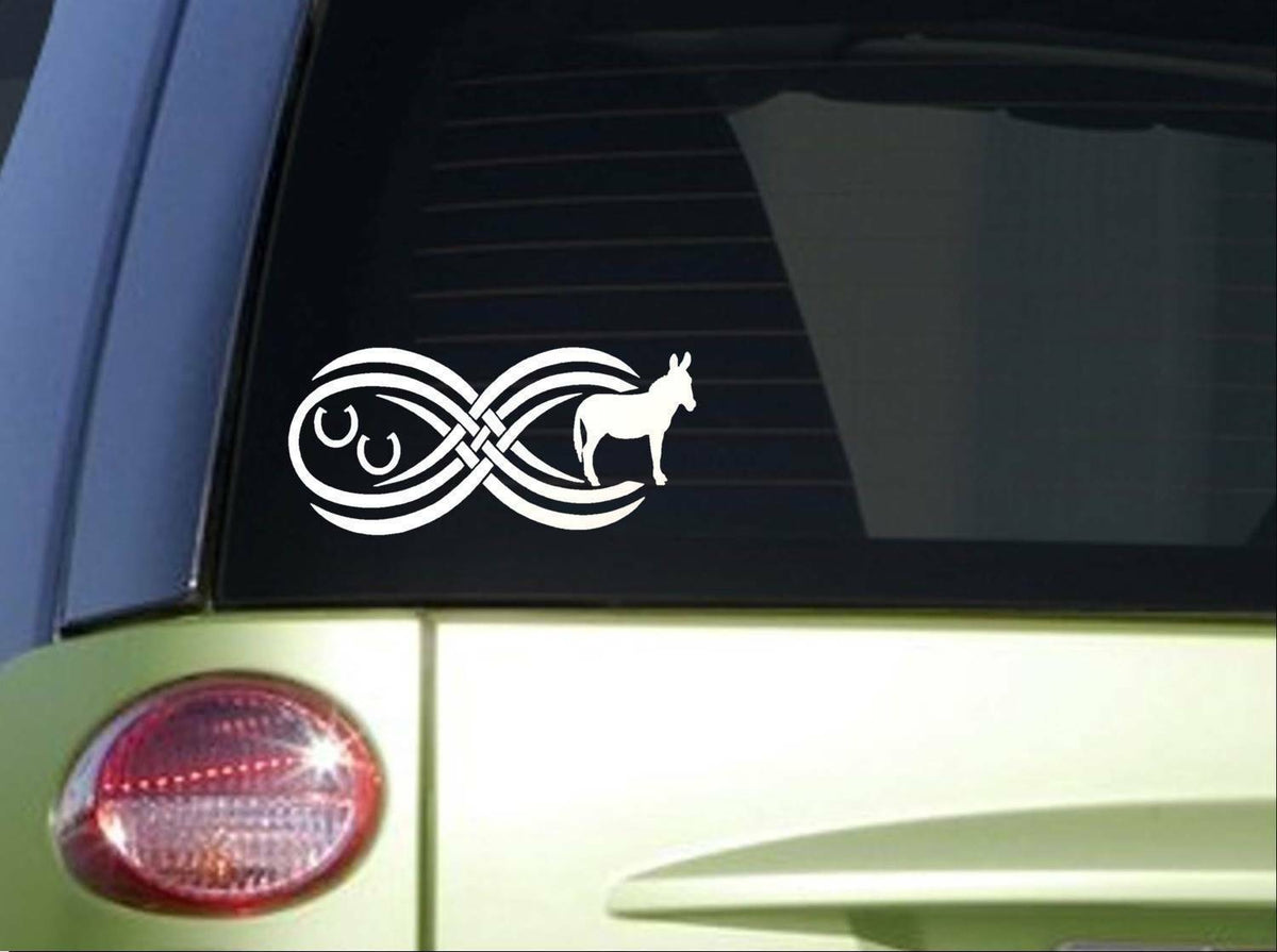 Tribal Donkey Infinity Vinyl Decal – 8.5 Inch