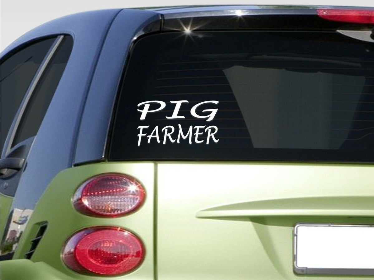 Pig Farmer Vinyl Decal – 8 Inch