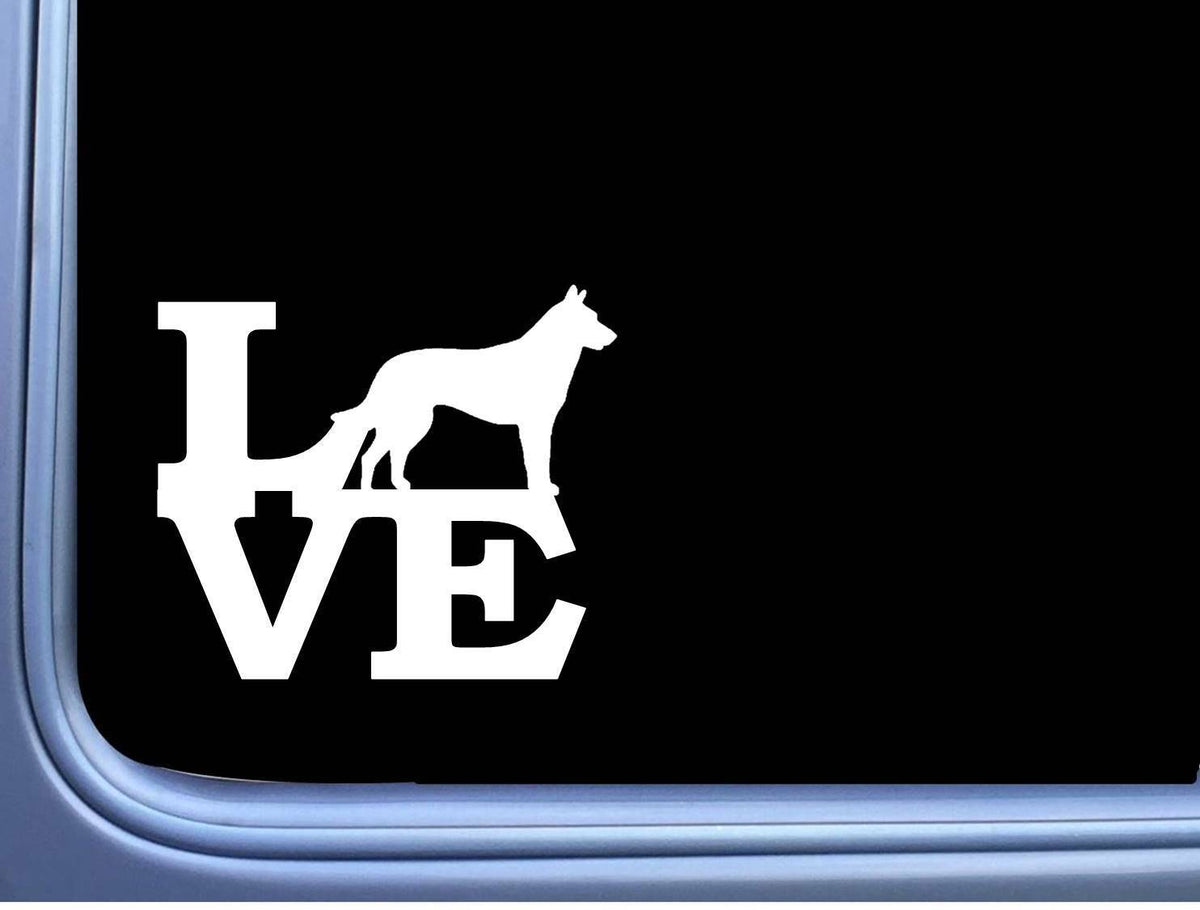 Dutch Shepherd Love Vinyl Decal – 6 Inch