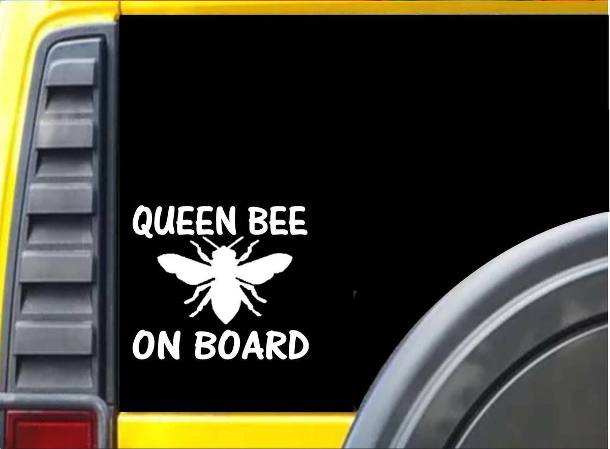 Queen Bee on Board Vinyl Decal – 6 Inch