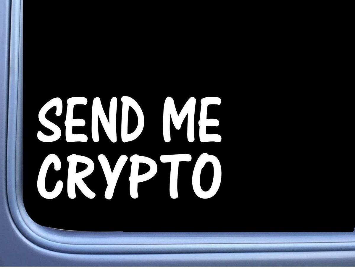 Send Me Crypto Vinyl Decal – 8 Inch