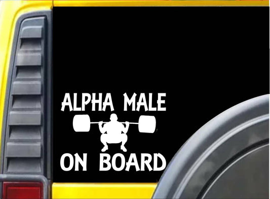 Alpha Male on Board Vinyl Decal – 6 Inch