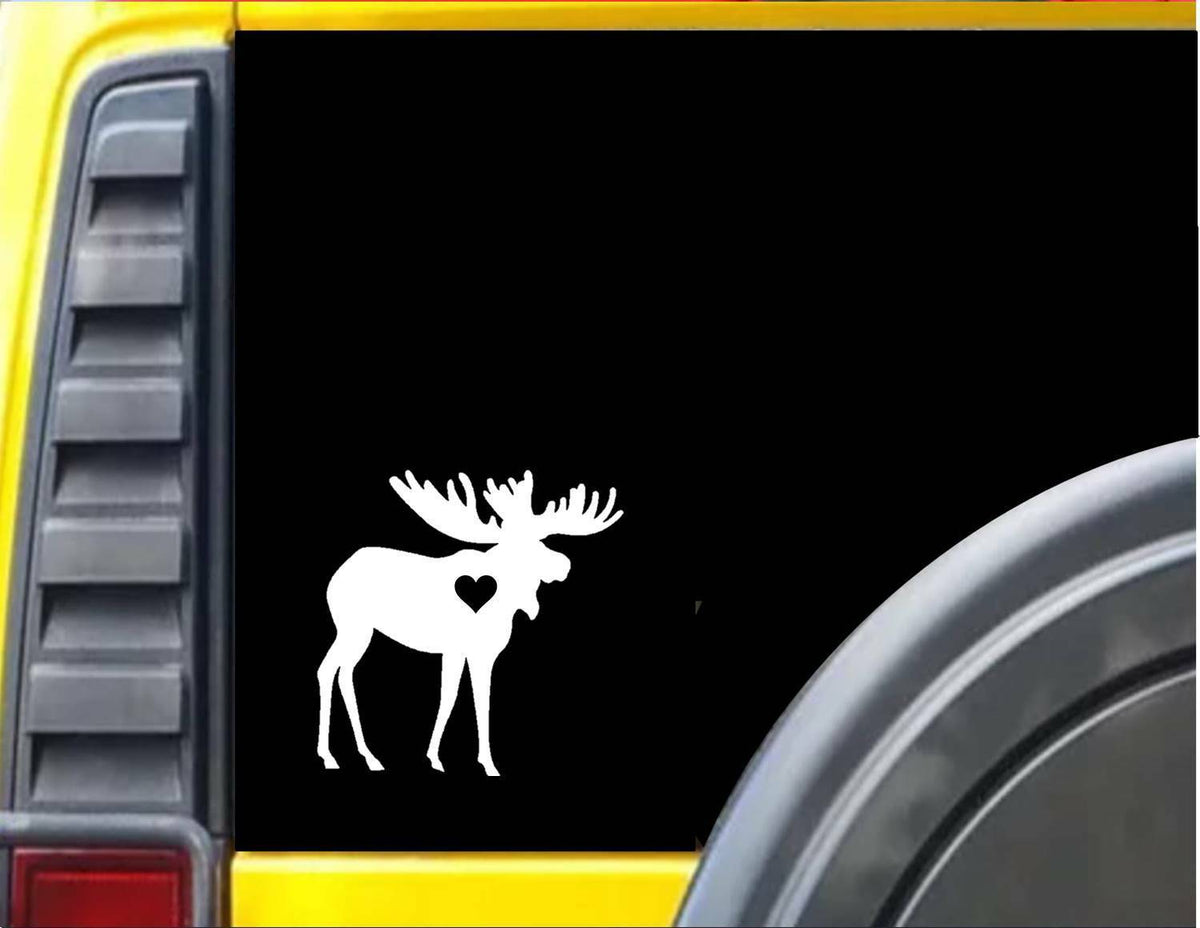 Moose Little Heart Vinyl Decal