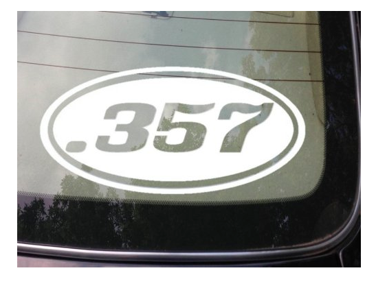 357 Handgun Vinyl Decal – 6 Inch