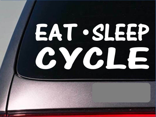 Eat Sleep Cycle Vinyl Decal – 8 Inch