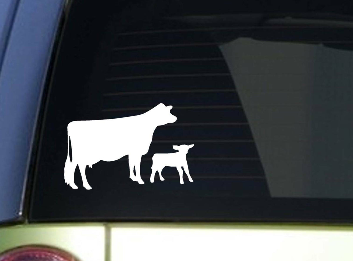 Dairy Cow Family Wide Vinyl Decal – 7 Inch