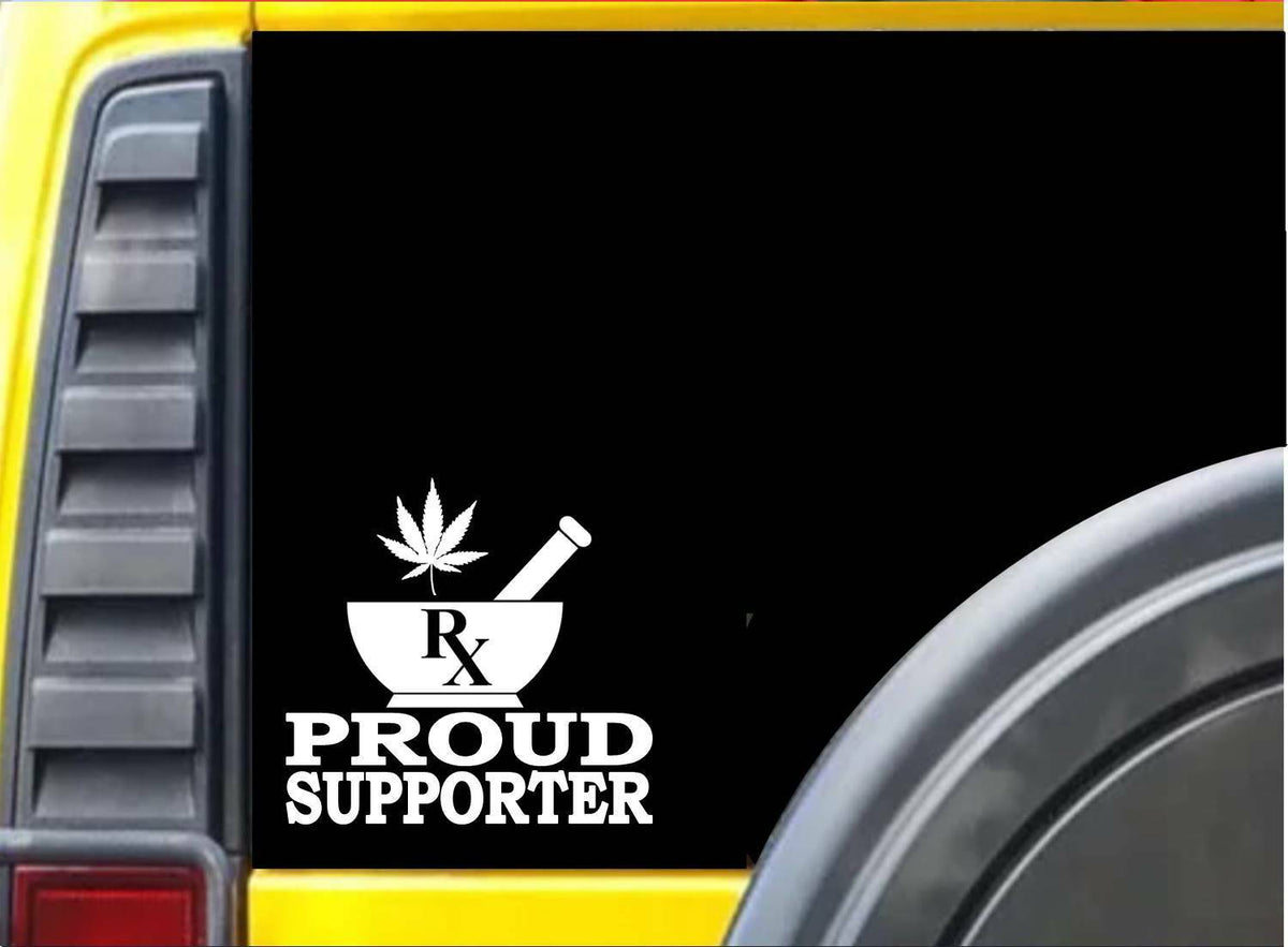 Proud Supporter Marijuana Vinyl Decal – 6 Inch
