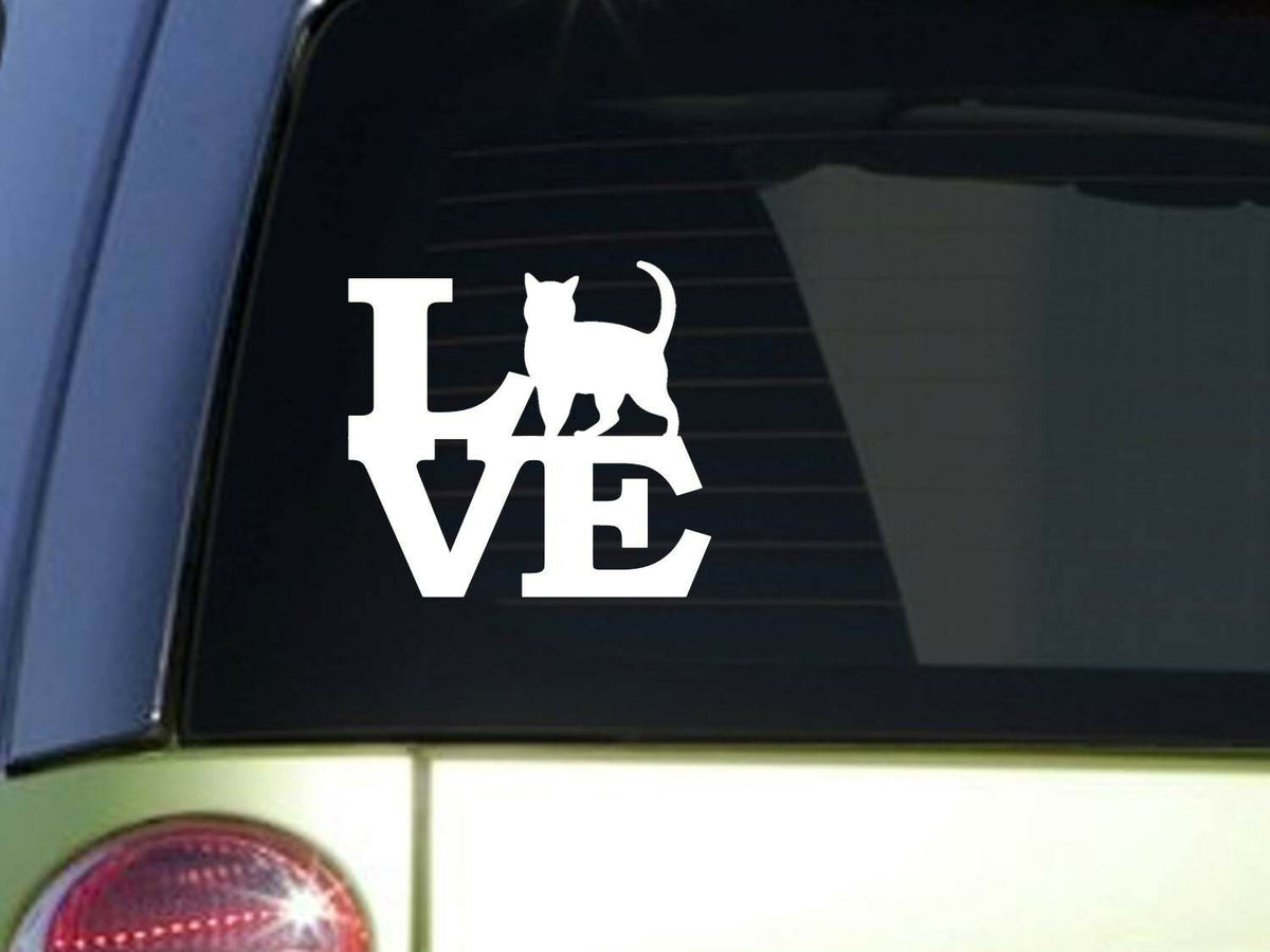 Love Cat Vinyl Decal – 6 Inch