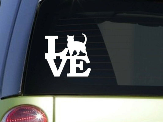 Love Cat Vinyl Decal – 6 Inch