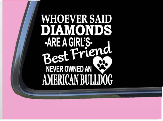 American Bulldog Diamonds Vinyl Decal – 6 Inch