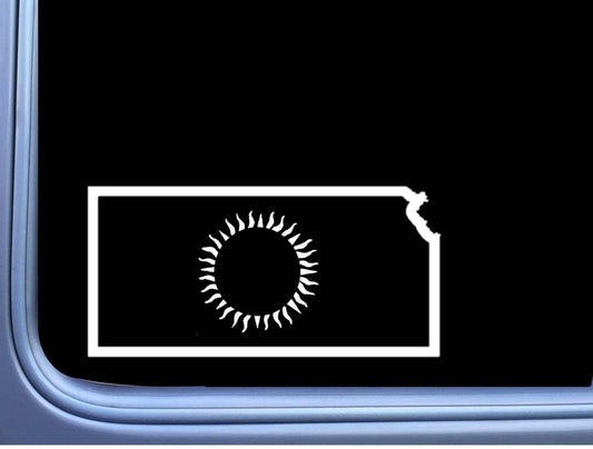 Kansas Eclipse Path of Totality Vinyl Decal – 8 Inch