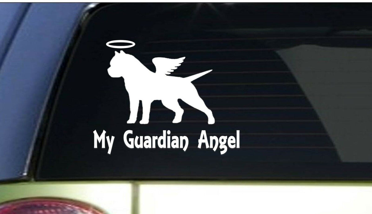 My Guardian Angel Pitbull Vinyl Decal – 6 Inch
