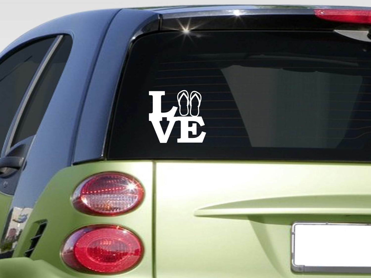 Flip Flop Love Vinyl Decal – 6 Inch