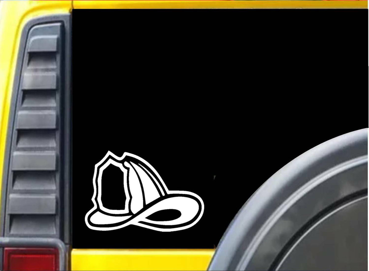 Fireman Hat Vinyl Decal – 8 Inch