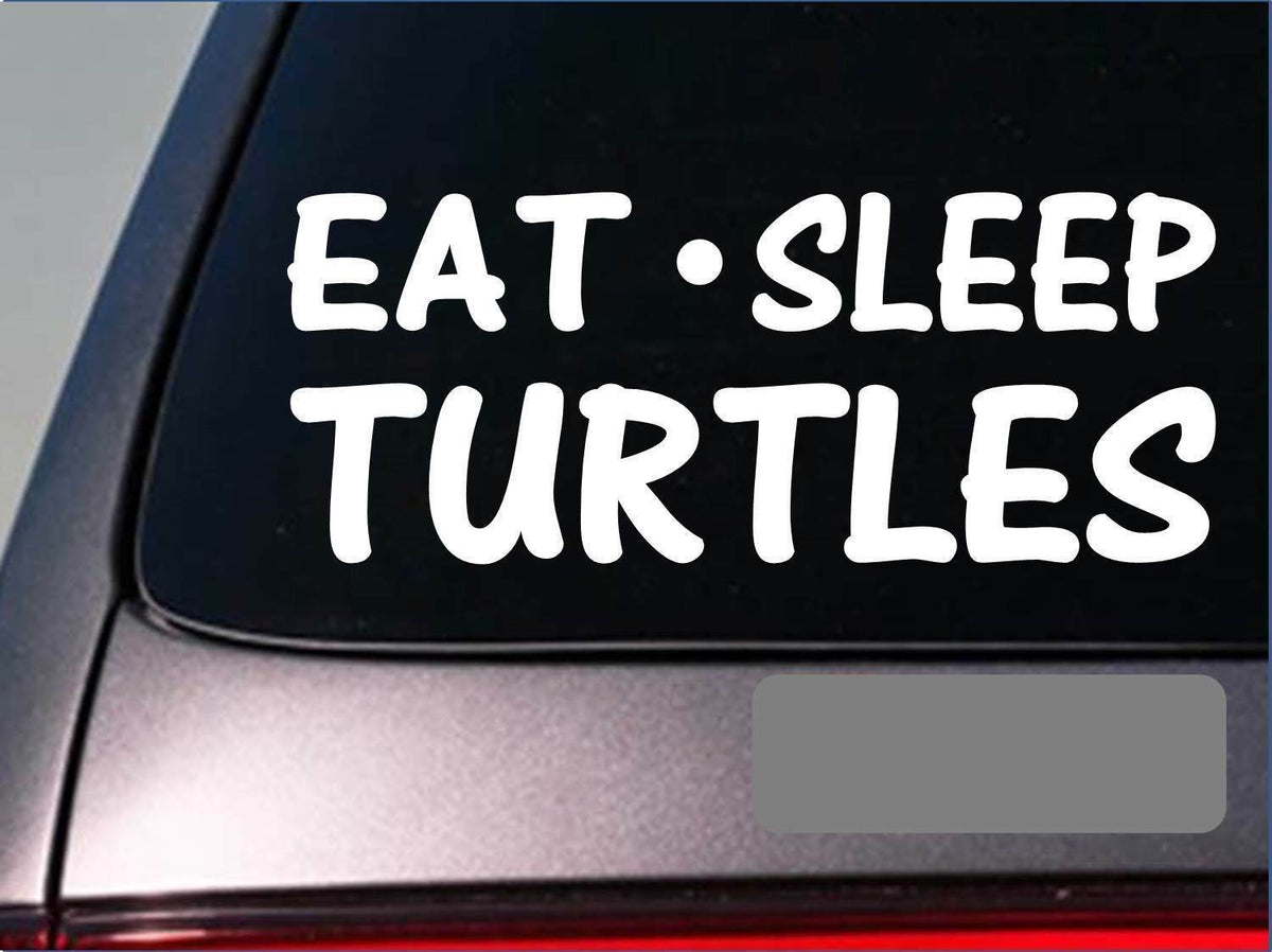 Eat Sleep Turtles Vinyl Decal – 8 Inch