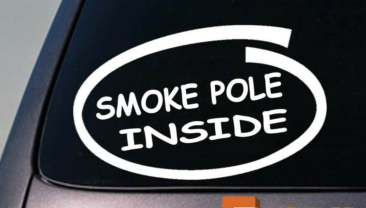 Smoke Pole Inside Vinyl Decal – 6 Inch