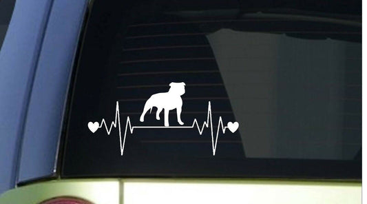 Pitbull Uncropped Lifeline White Vinyl Decal – 8.5 Inch