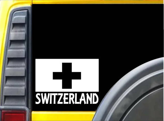 Switzerland Flag Vinyl Decal – 8 Inch