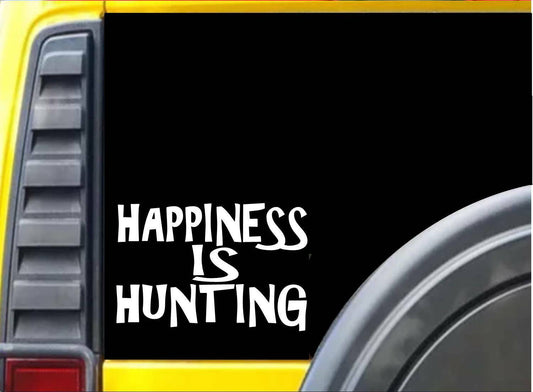 Happiness Is Hunting Vinyl Decal – 8 Inch