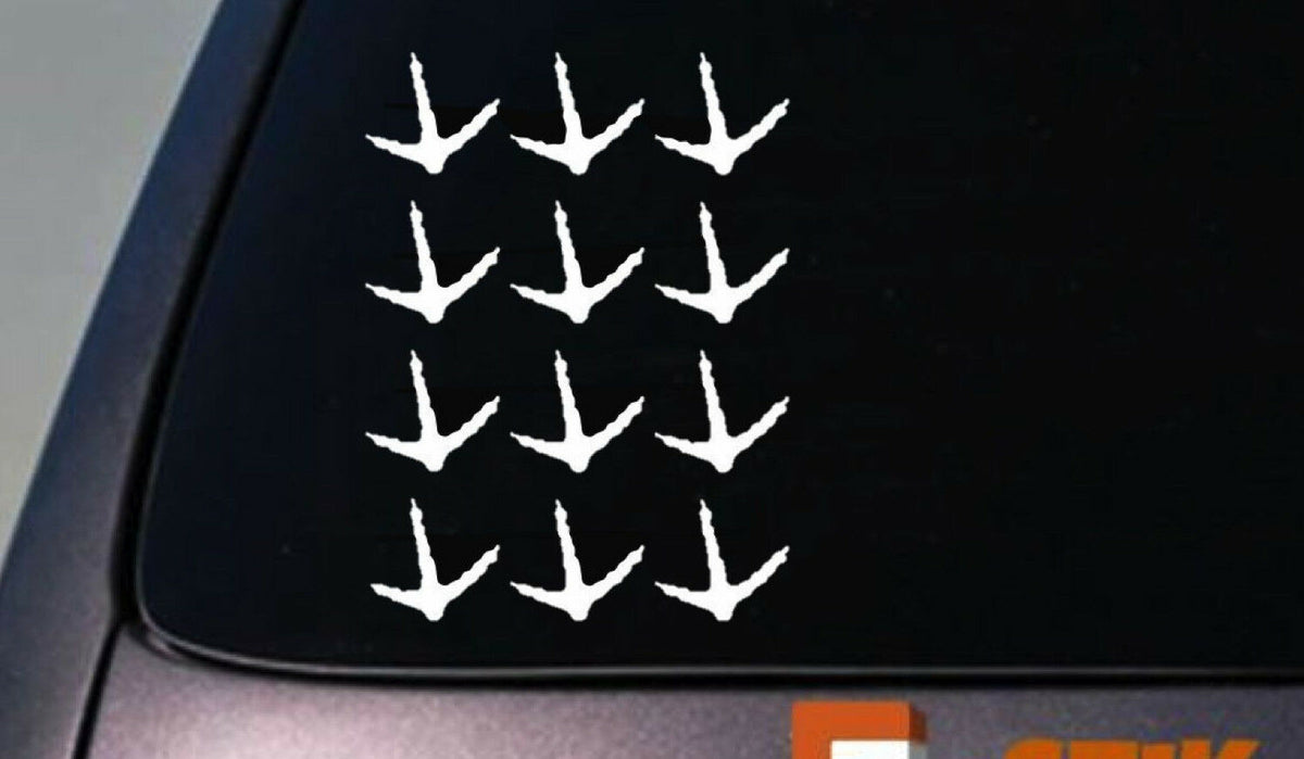 Turkey Feet 12-Pack Vinyl Decal