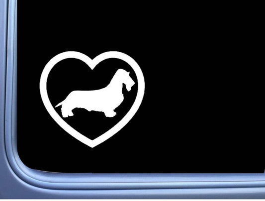 Wirehaired Dachshund Big Heart Vinyl Decal – 6 Inch