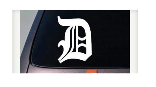 Letter D Vinyl Decal – 6 Inch