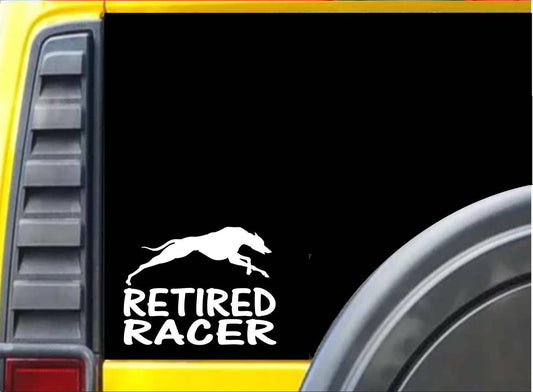 Retired Racer Vinyl Decal – 8 Inch