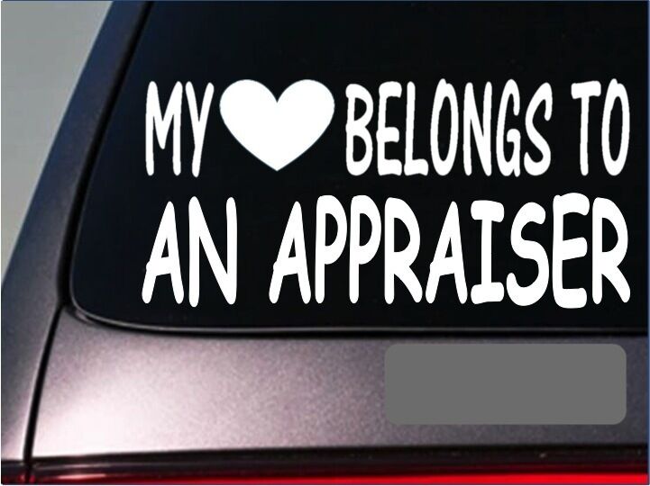 Appraiser My Heart Belongs Vinyl Decal – 8 Inch