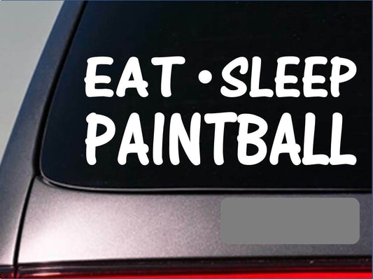 Eat Sleep Paintball Vinyl Decal – 8 Inch