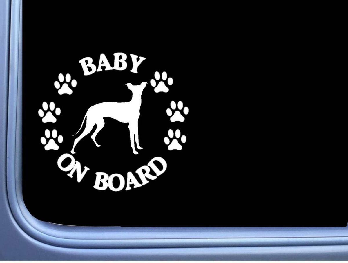 Baby on Board Italian Greyhound Vinyl Decal – 6 Inch