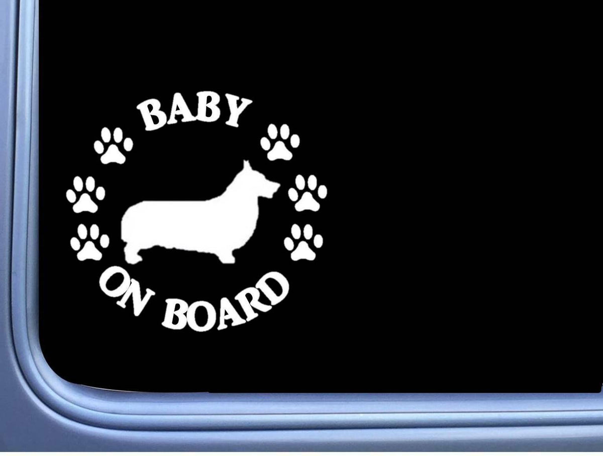 Baby on Board Corgi Vinyl Decal – 6 Inch