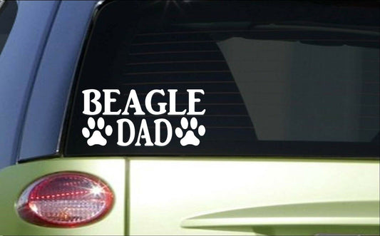 Beagle Dad Vinyl Decal – 8 Inch