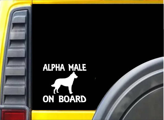 Alpha Male Belgian Malinois Vinyl Decal – 6 Inch