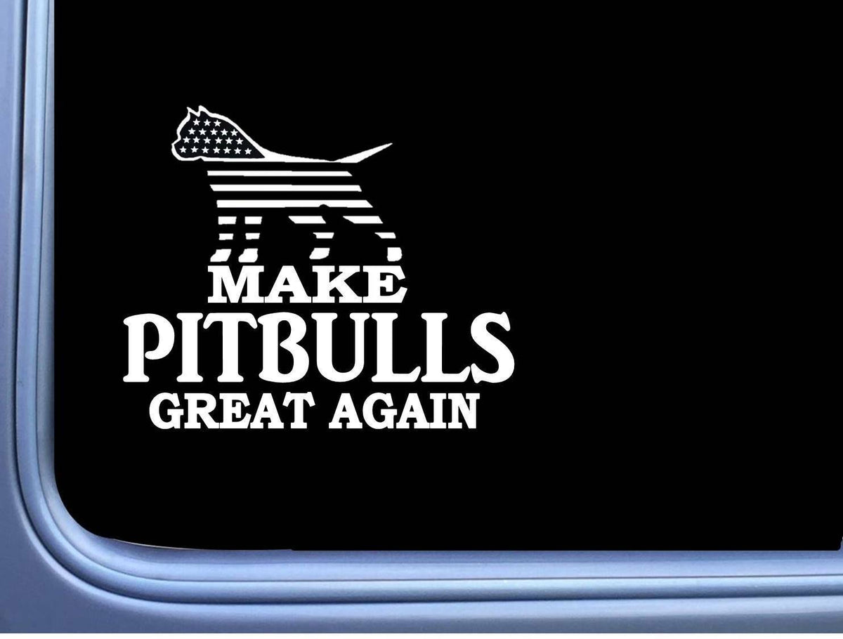 Pitbull Maga Flag Dog Vinyl Decal – 7 Inch