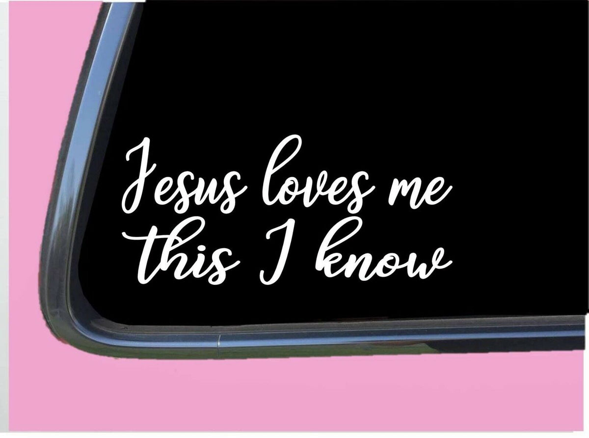 Jesus Loves Me Vinyl Decal – 8 Inch