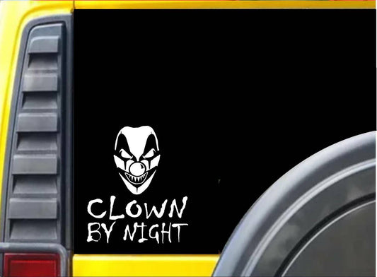 Clown by Night Vinyl Decal – 6 Inch