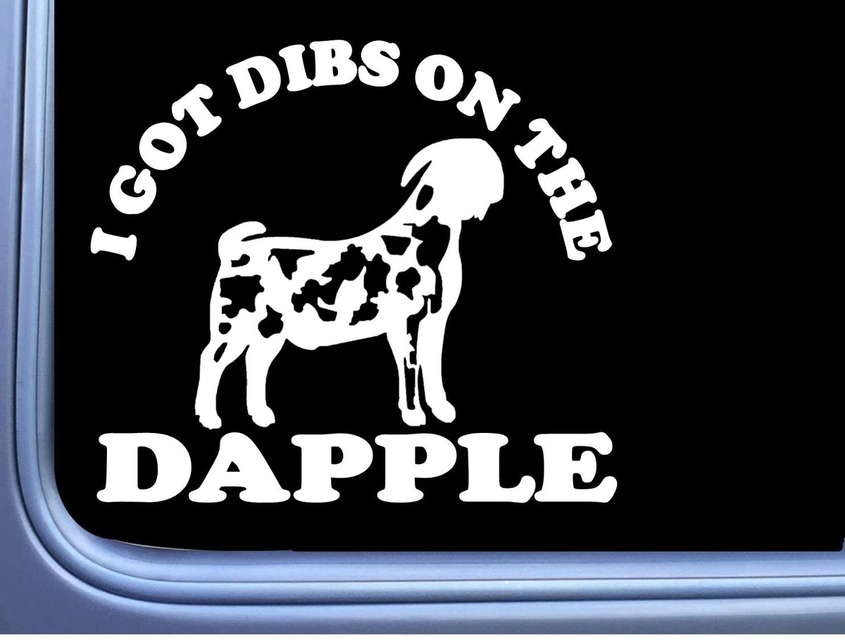 Dapple Boer Goat Dibs Vinyl Decal – 6 Inch