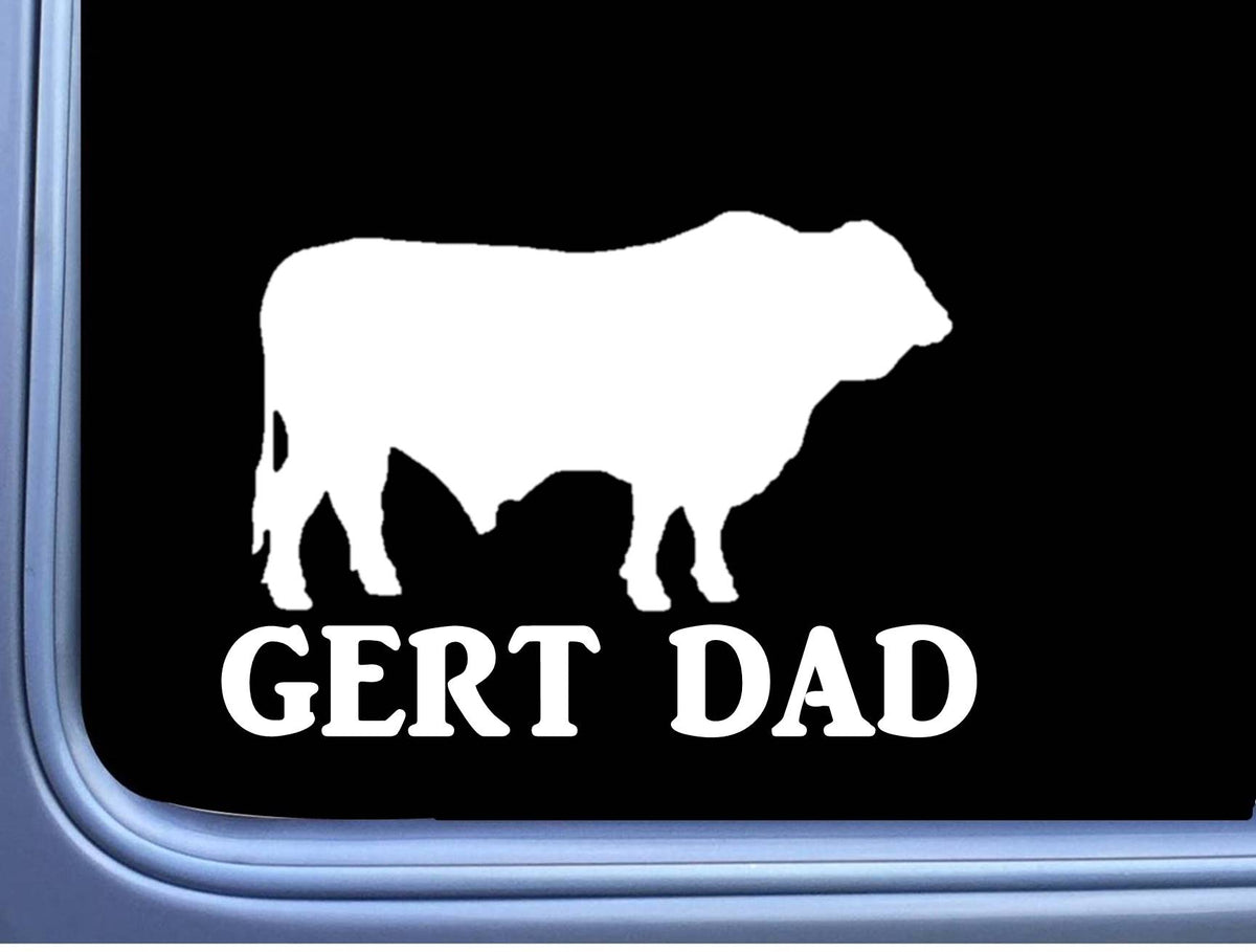 Santa Gertrudis Gert Dad Bull Vinyl Decal – 6 Inch