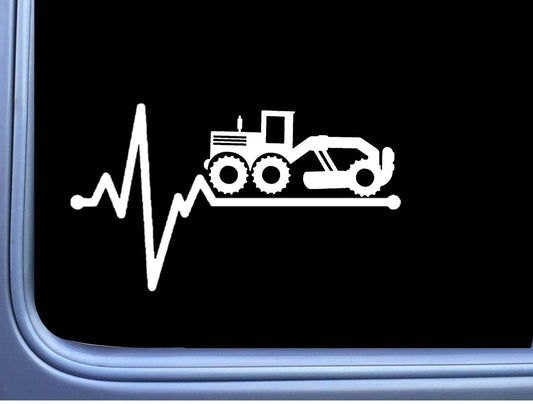Road Grader Lifeline Vinyl Decal – 8 Inch