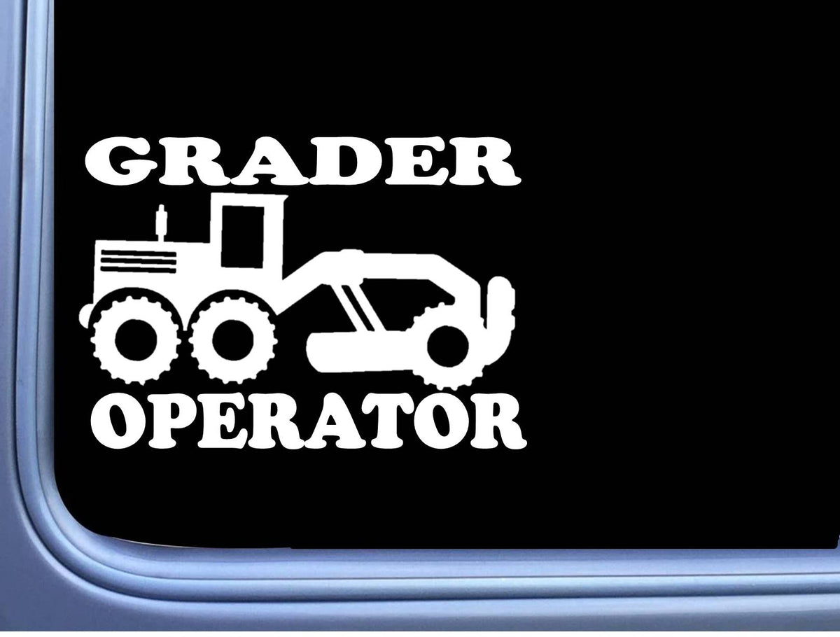 Road Grader Operator Vinyl Decal – 8 Inch
