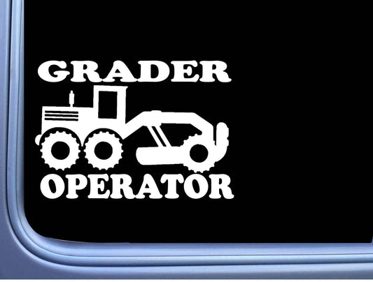 Road Grader Operator Vinyl Decal – 8 Inch