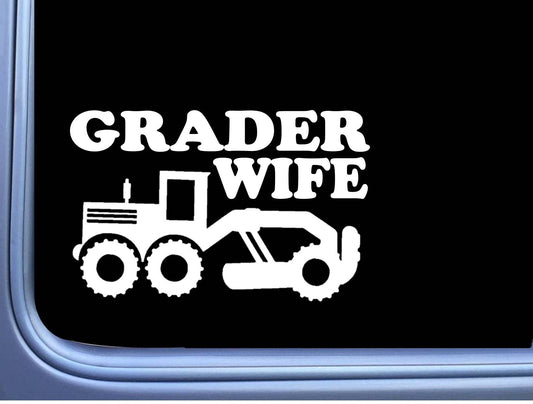 Road Grader Wife Vinyl Decal – 8 Inch