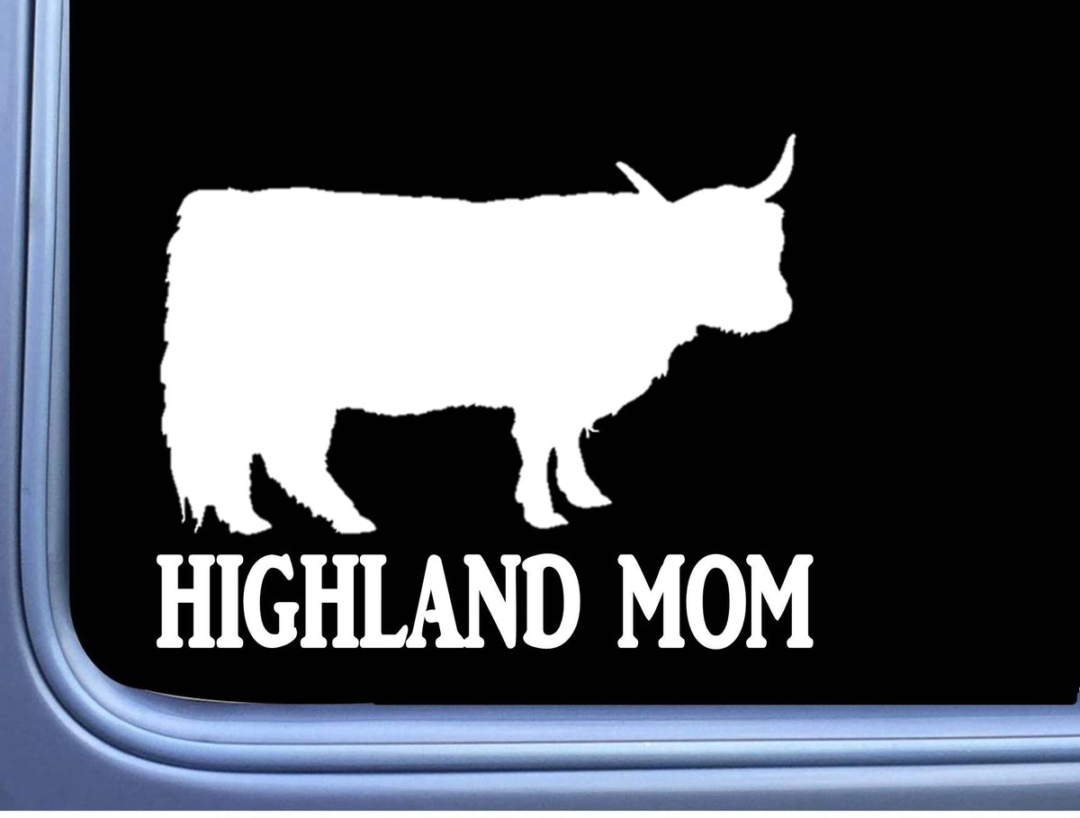 Highland Mom Bull Vinyl Decal – 6 Inch