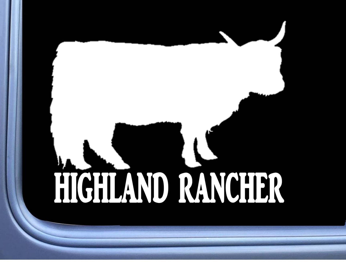 Highland Rancher Bull Vinyl Decal – 6 Inch