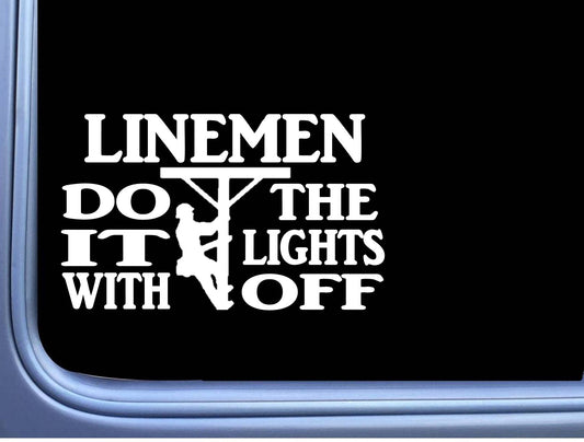 Linemen Vinyl Decal – 6 Inch